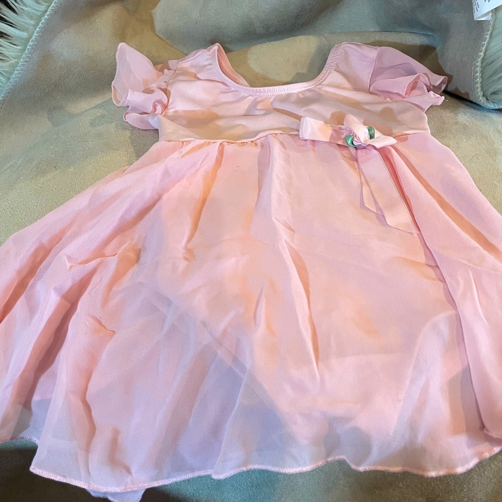 Pink Sheer One piece Dress